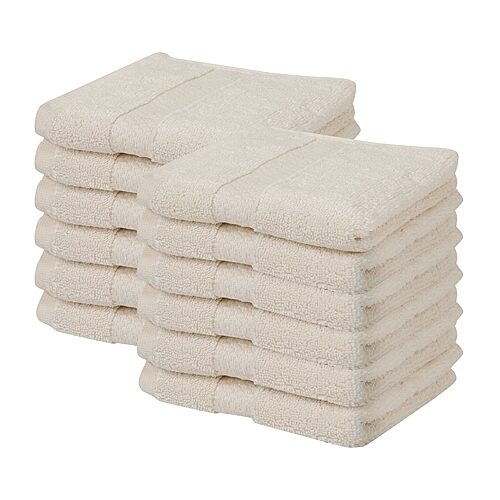 Better Trends Splash 100% Cotton 12-pc Washcloth Set In Beige