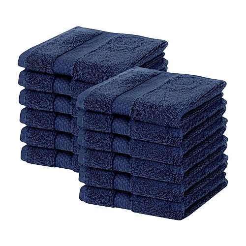 Better Trends Splash 100% Cotton 12-pc Washcloth Set In Blue