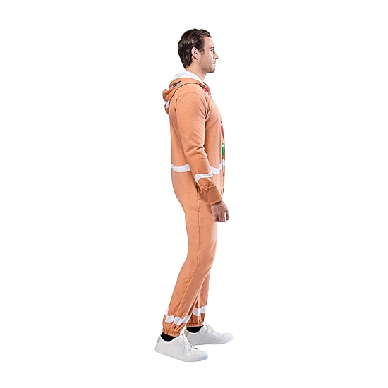 Unisex Adult Gingerbread Hooded Zipster Costume