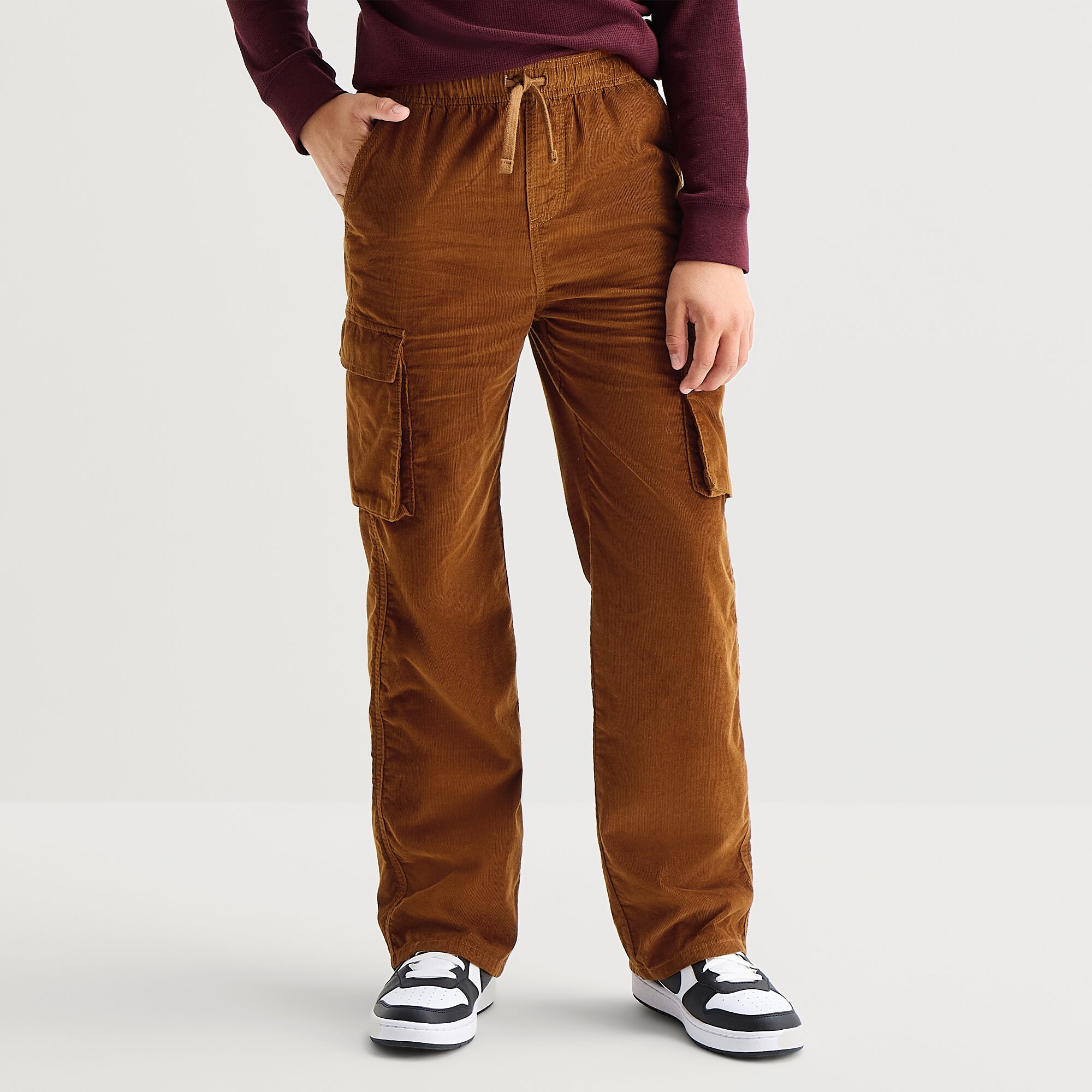 Thereabouts Pull-On Cargo Little & Big Kid Boys Straight Regular Fit Corduroy Pant
