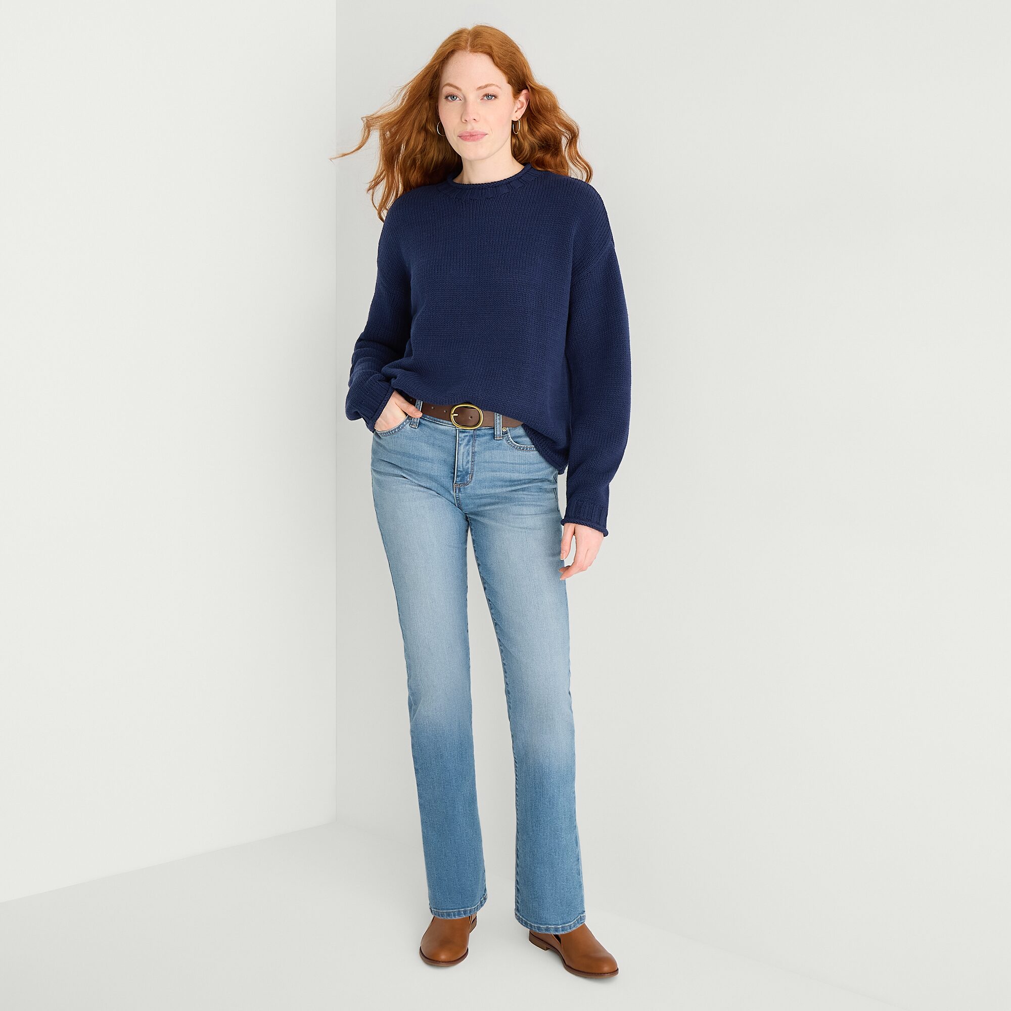 St. John's Bay Womens Rollneck Long Sleeve Pullover Sweater
