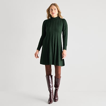 Long Sleeve Green Dresses for Women