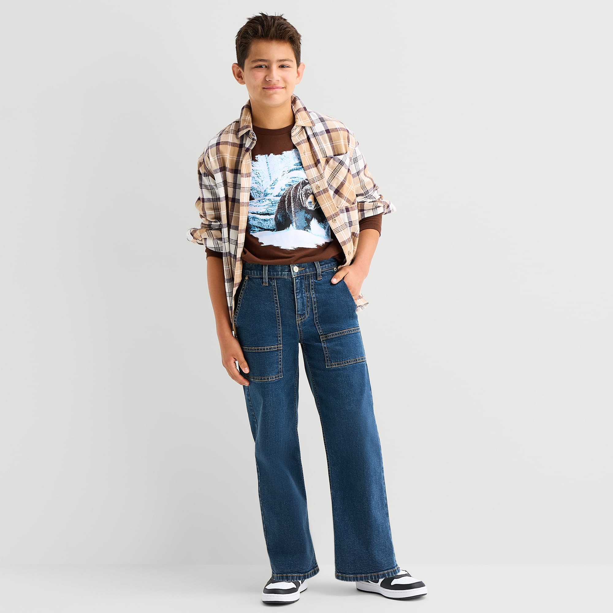 Thereabouts Little & Big Kid Boys Adjustable Waist Baggy Fit Jean