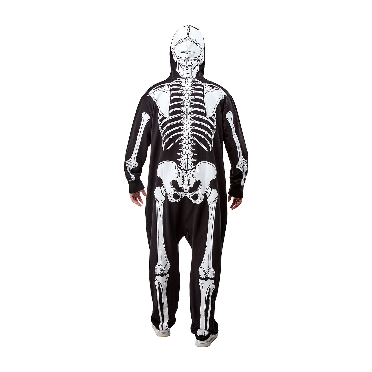 Unisex Adult Skeleton Hooded Zipster Costume