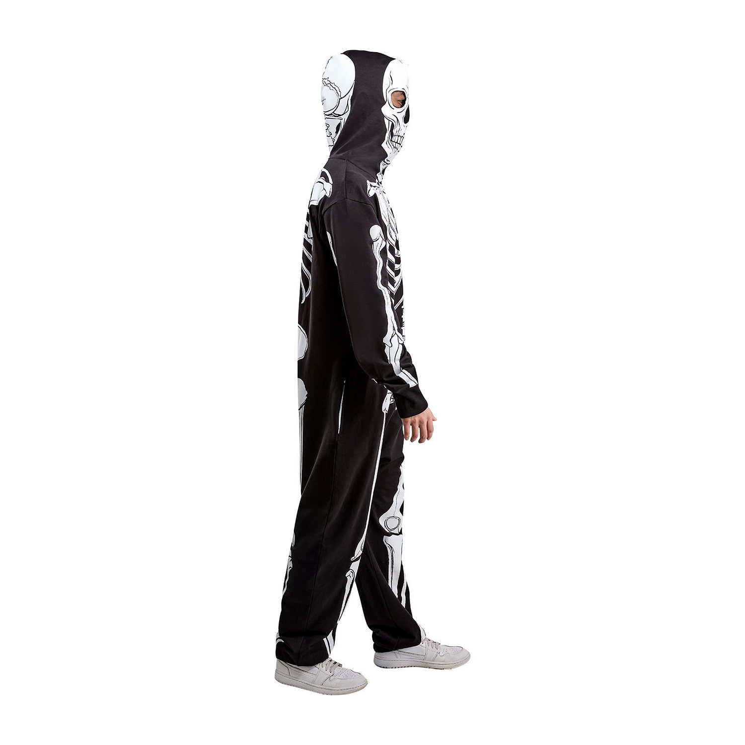 Unisex Adult Skeleton Hooded Zipster Costume