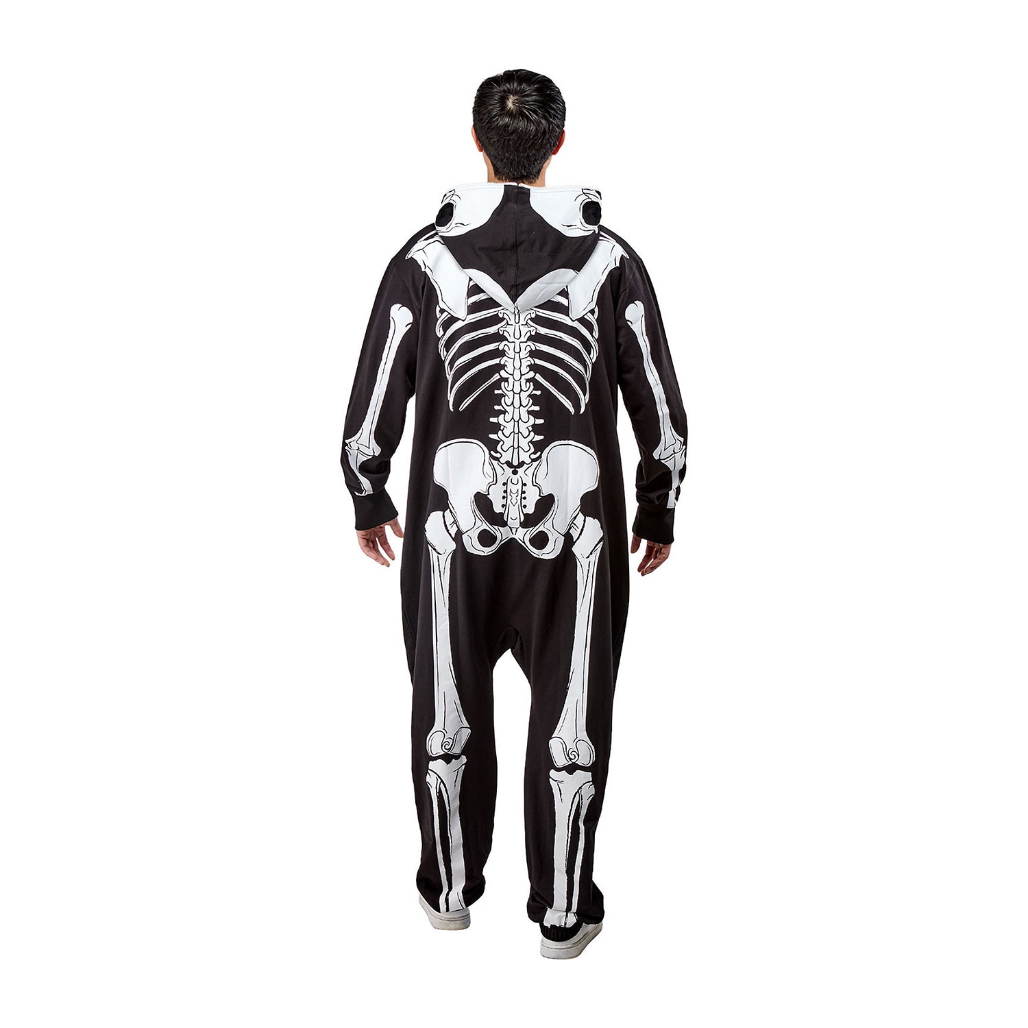 Unisex Adult Skeleton Hooded Zipster Costume