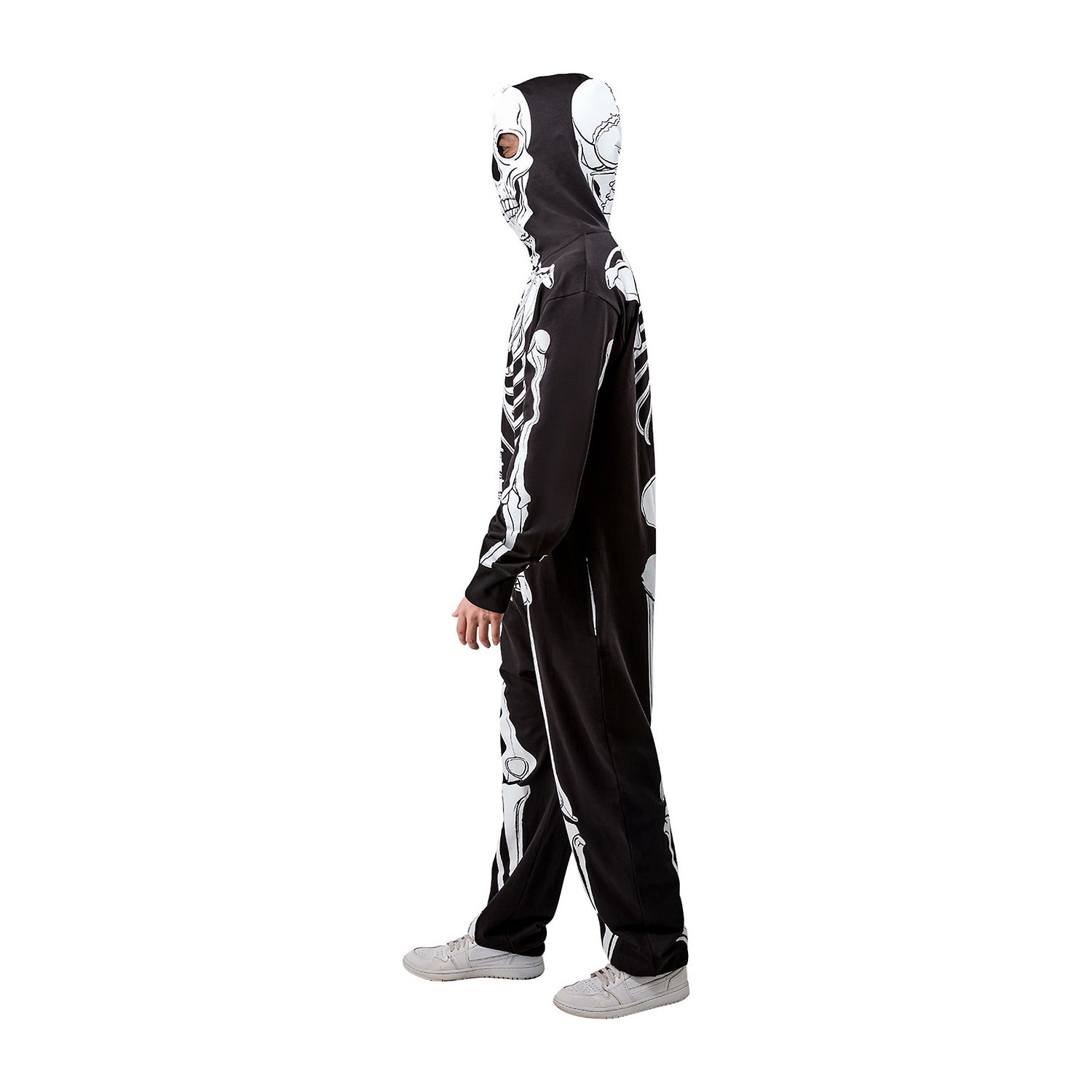 Unisex Adult Skeleton Hooded Zipster Costume