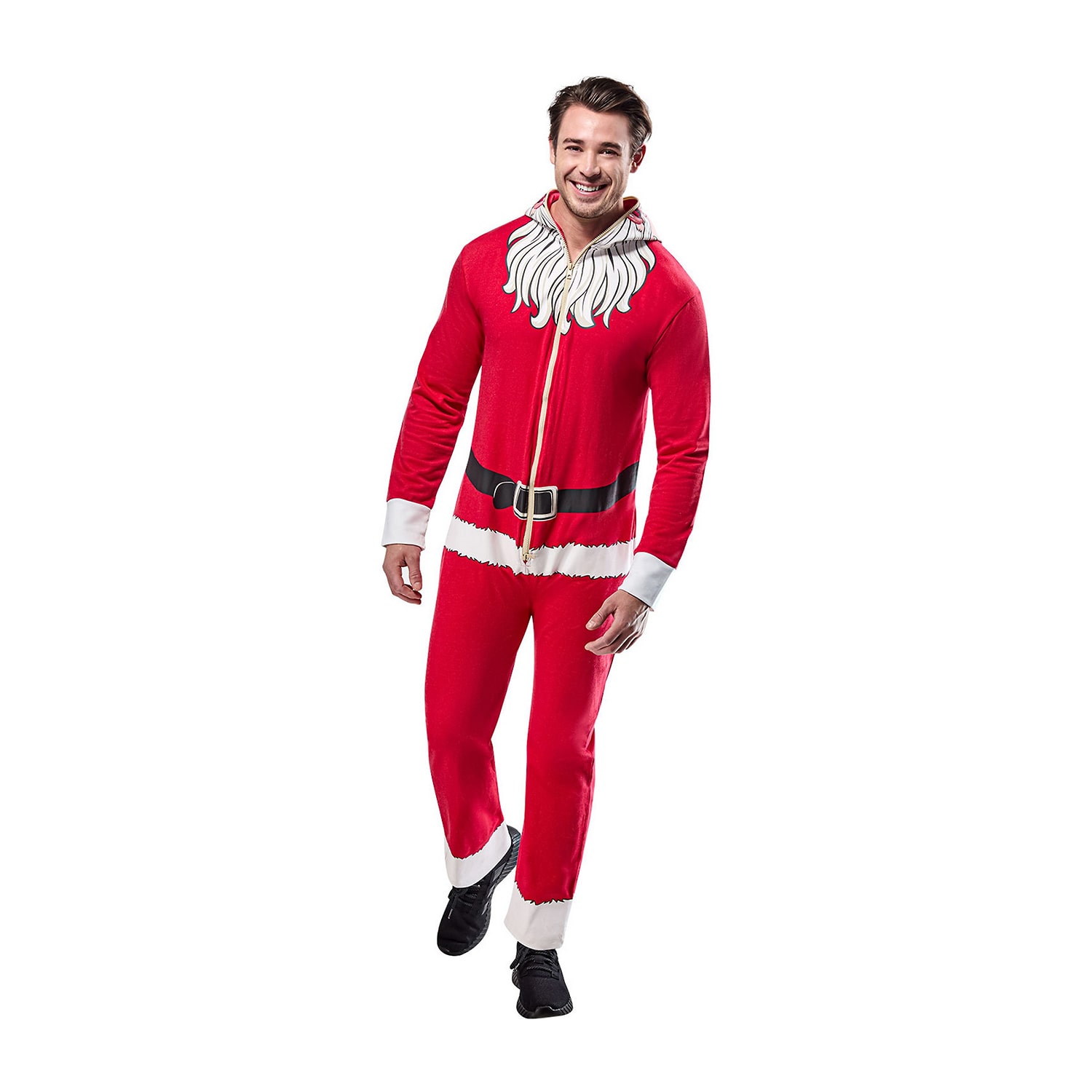 Unisex Adult Santa Hooded Zipster Costume