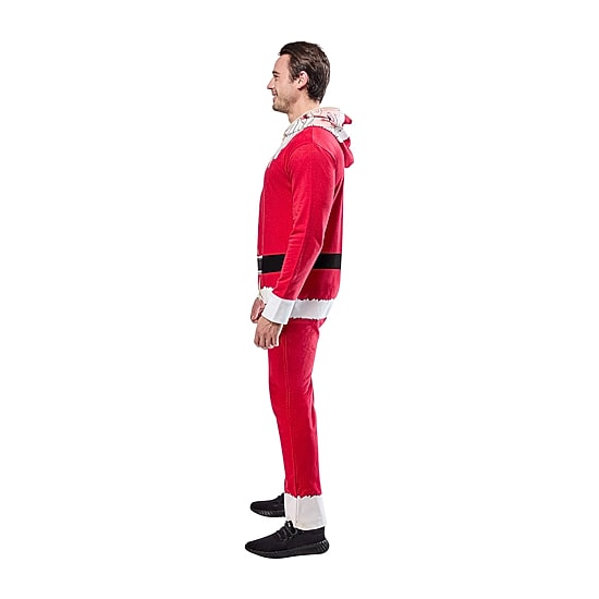 Unisex Adult Santa Hooded Zipster Costume