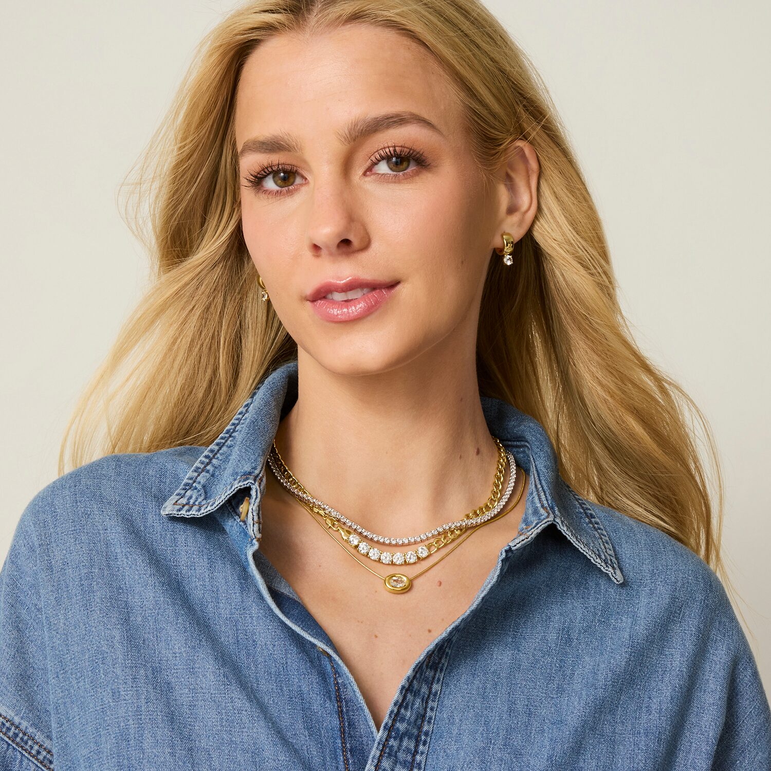 Bold Addiction Womens 14K Gold Over Brass 18 Inch Curb Chain Necklace