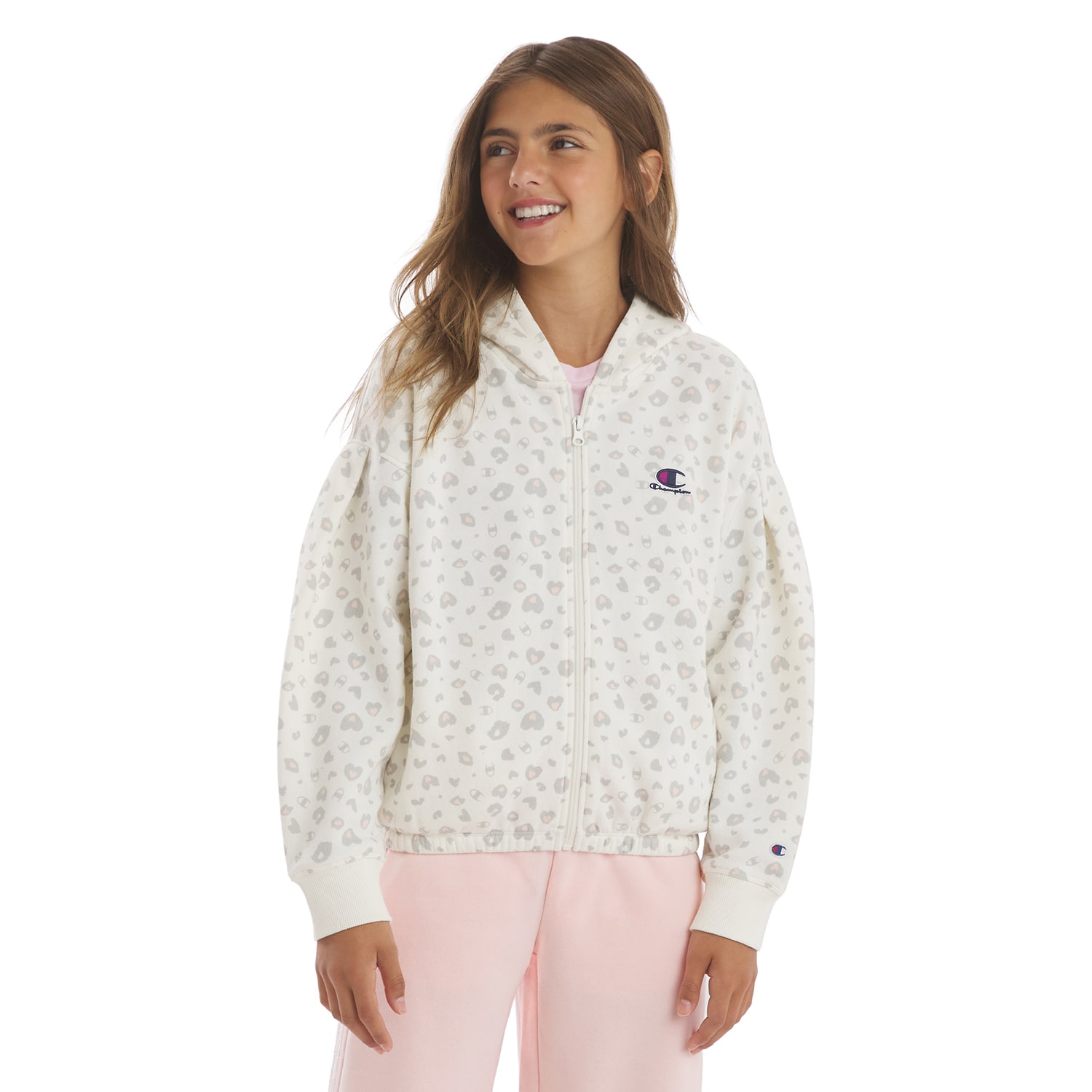 Champion Big Kid Girls Long Sleeve Fleece Active Hoodie