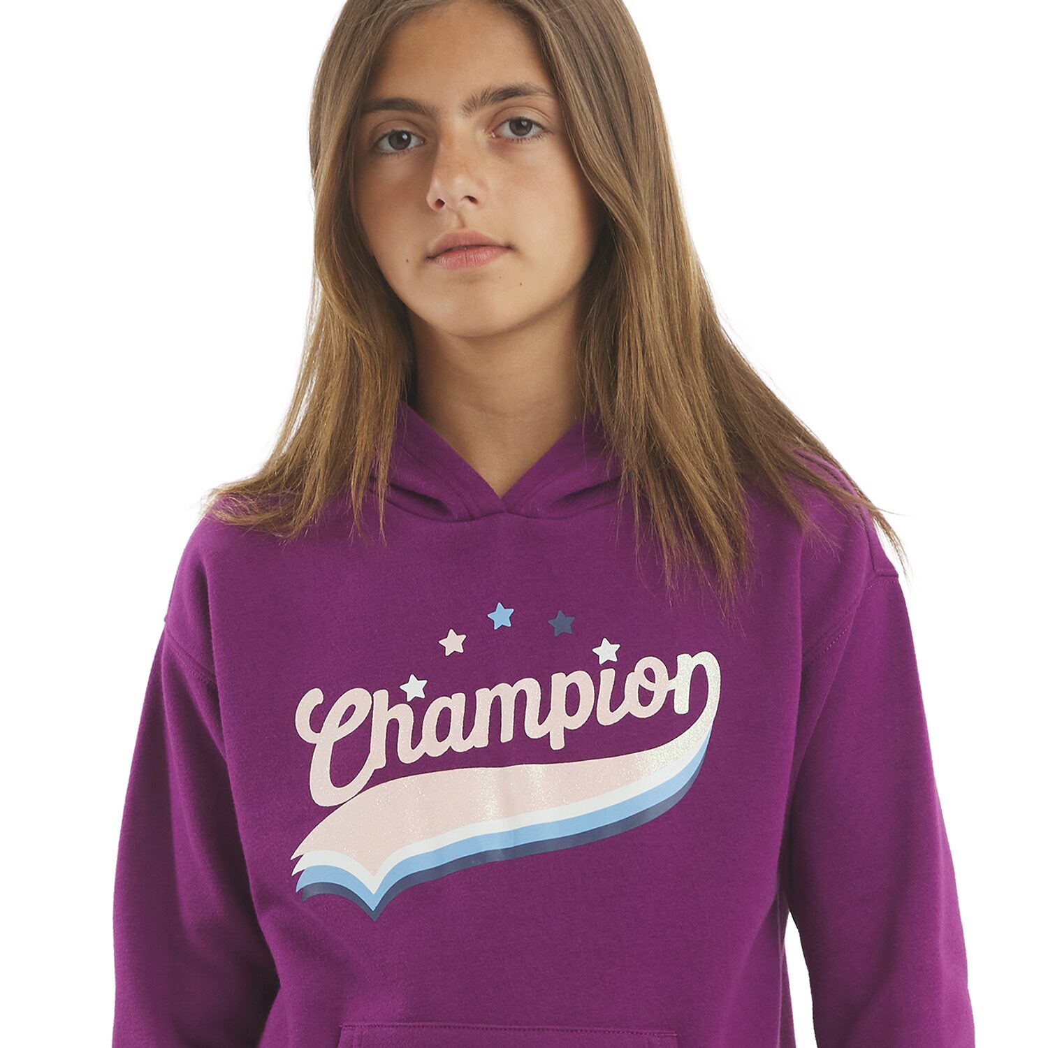 Champion Big Kid Girls Long Sleeve Fleece Active Hoodie