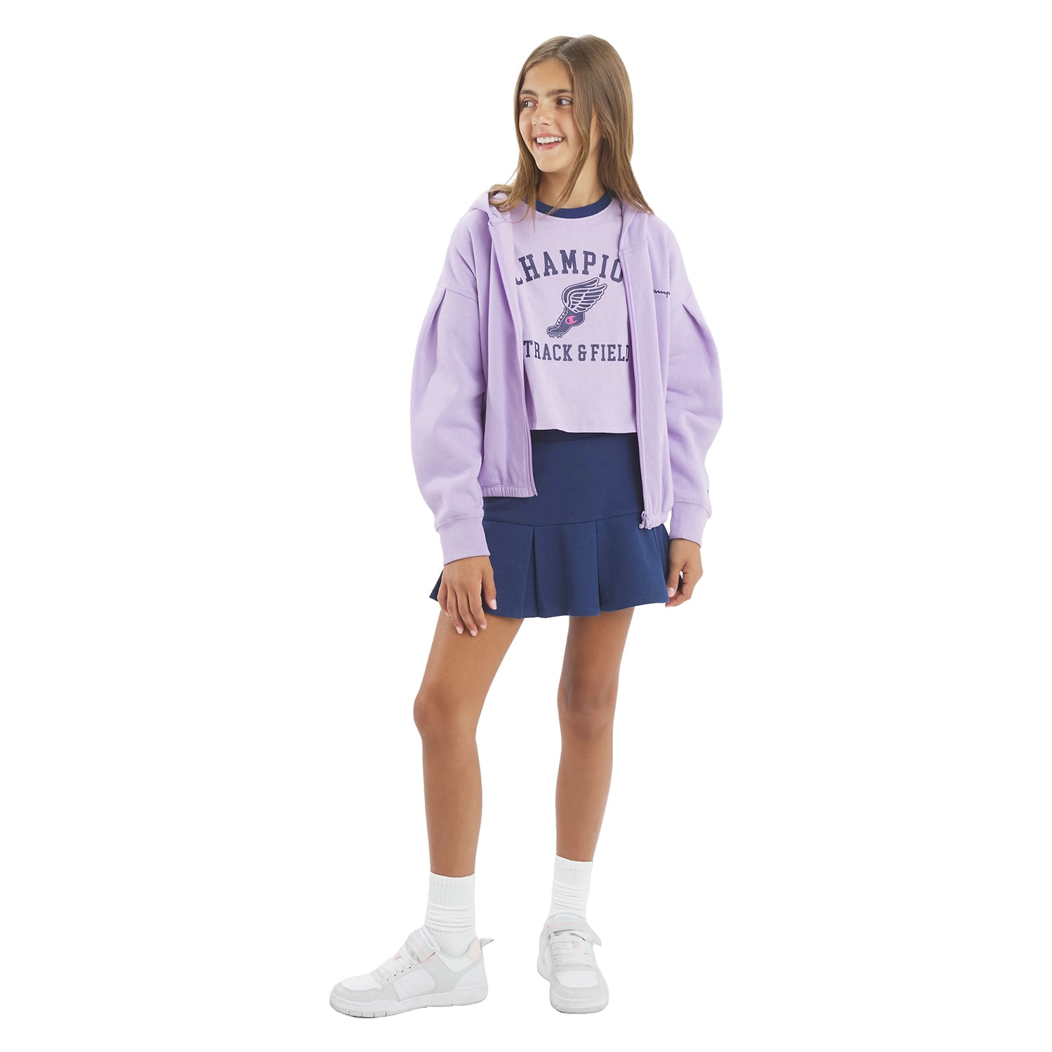 Champion Big Kid Girls Crew Neck Short Sleeve Classic Fit Graphic T-Shirt