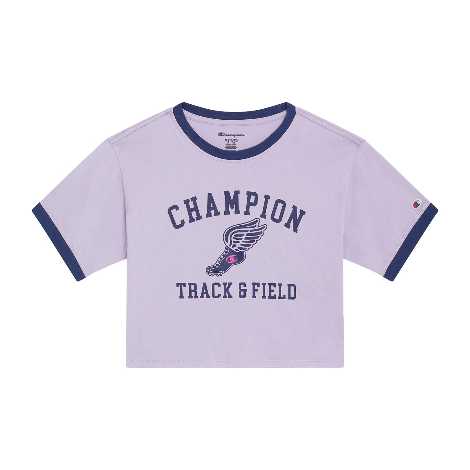 Champion Big Kid Girls Crew Neck Short Sleeve Classic Fit Graphic T-Shirt