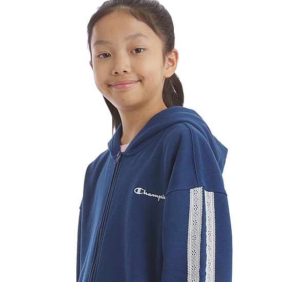 Champion Big Kid Girls Long Sleeve Fleece Zipper Active Hoodie