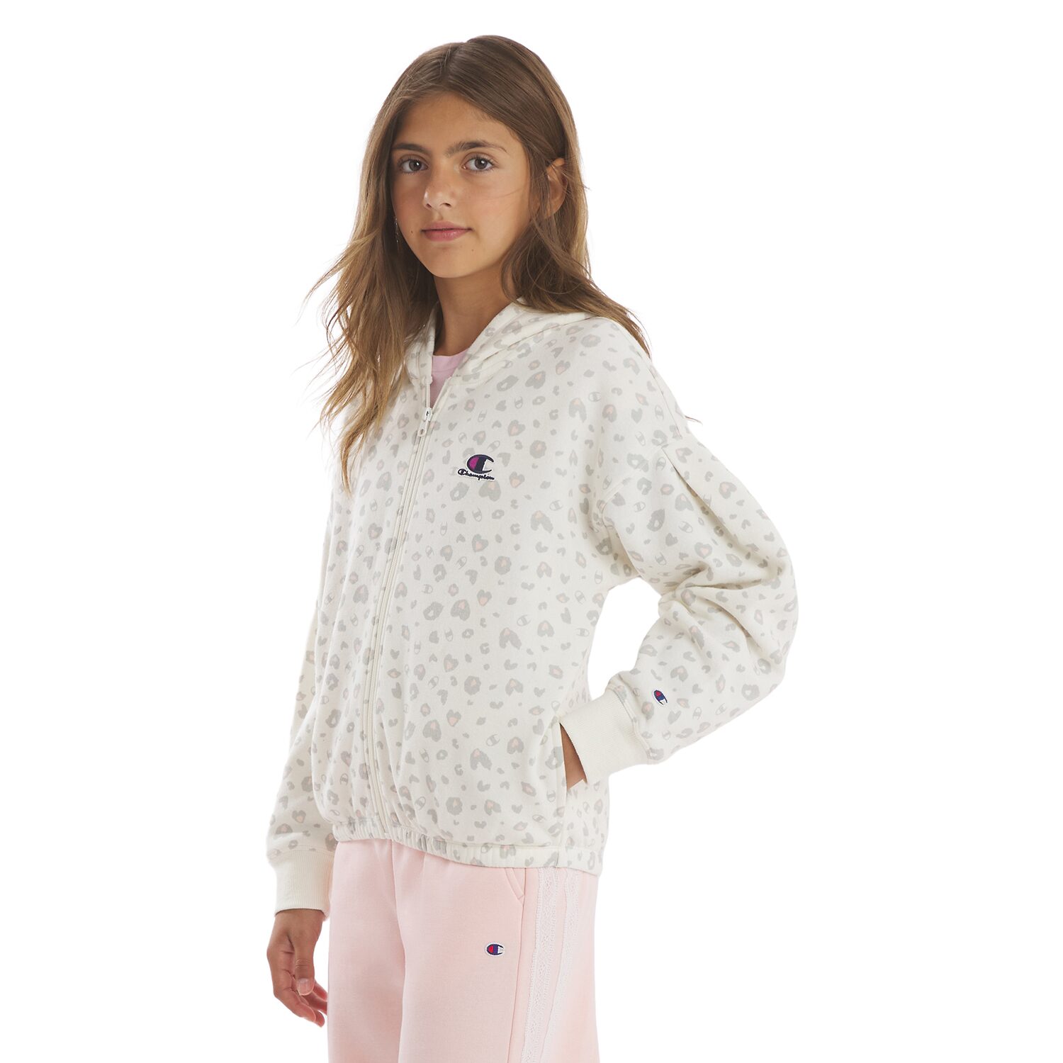 Champion Big Kid Girls Long Sleeve Fleece Active Hoodie