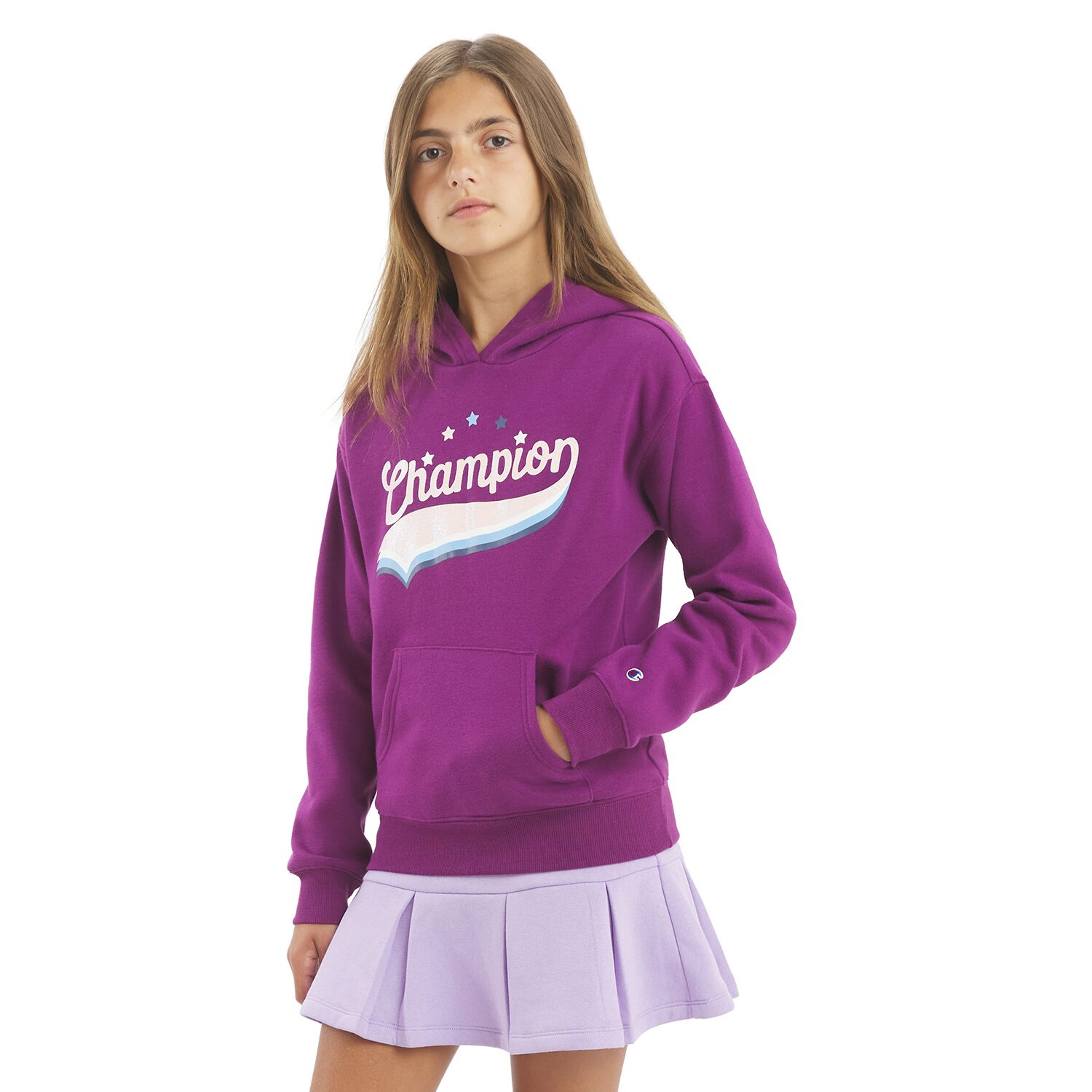 Champion Big Kid Girls Long Sleeve Fleece Active Hoodie