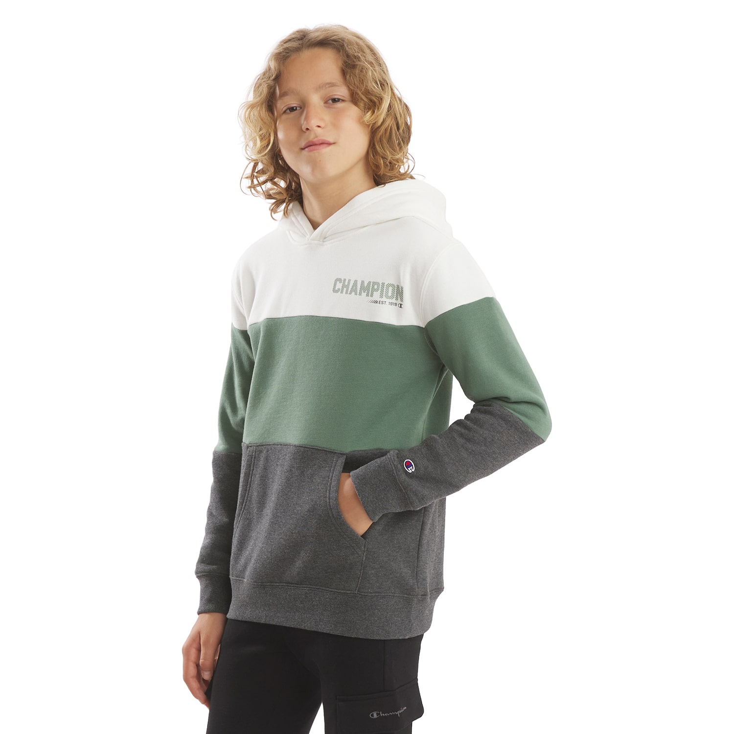 Champion Big Kid Boys Long Sleeve Fleece Active Hoodie