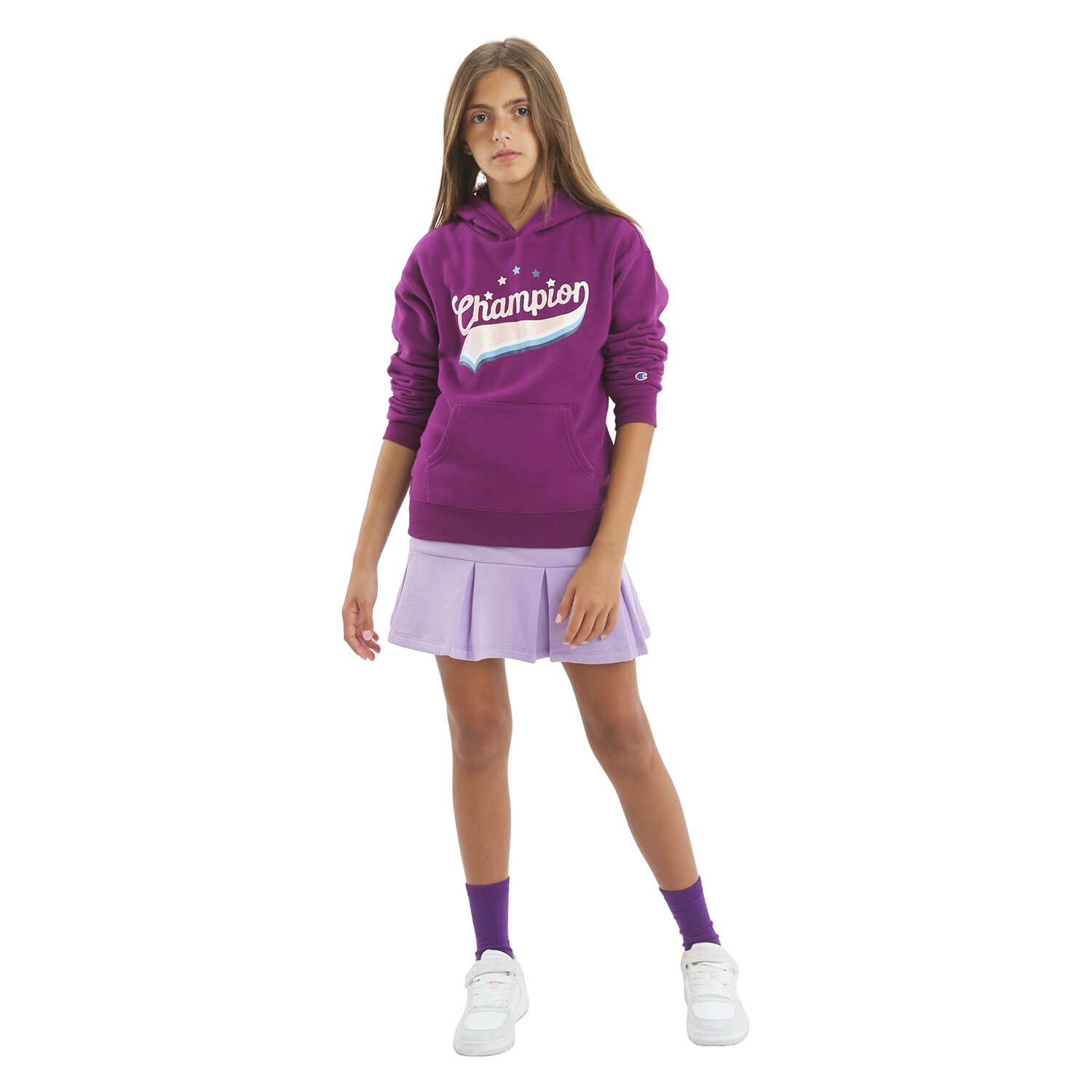 Champion Big Kid Girls Long Sleeve Fleece Active Hoodie
