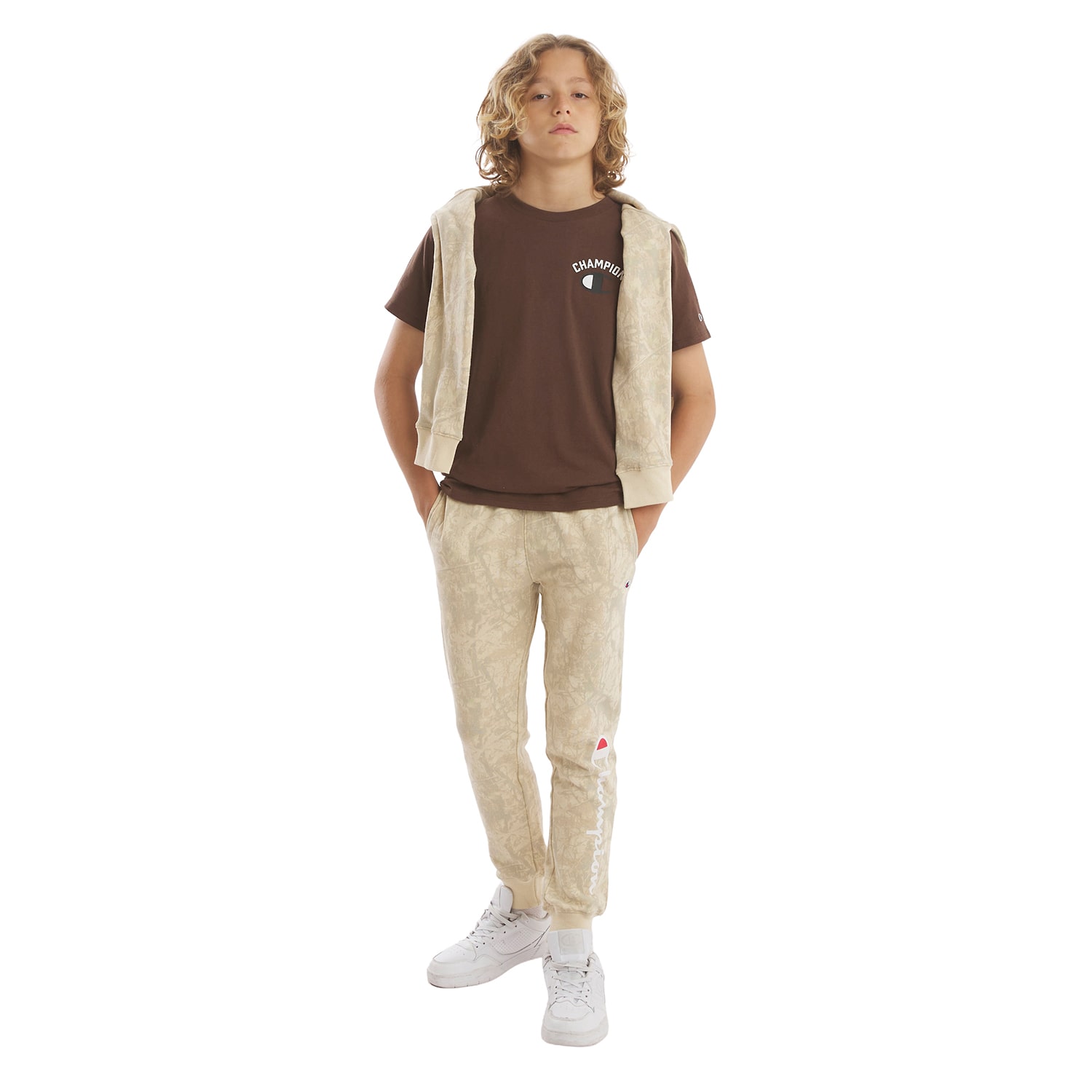 Champion Big Kid Boys Crew Neck Short Sleeve Classic Fit Graphic T-Shirt