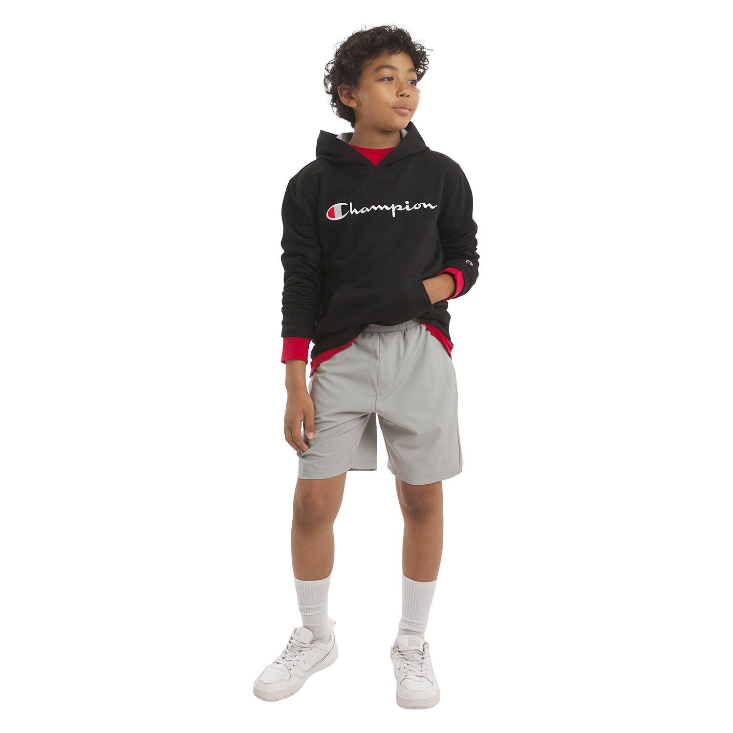 Champion Big Kid Boys Long Sleeve Fleece Active Hoodie