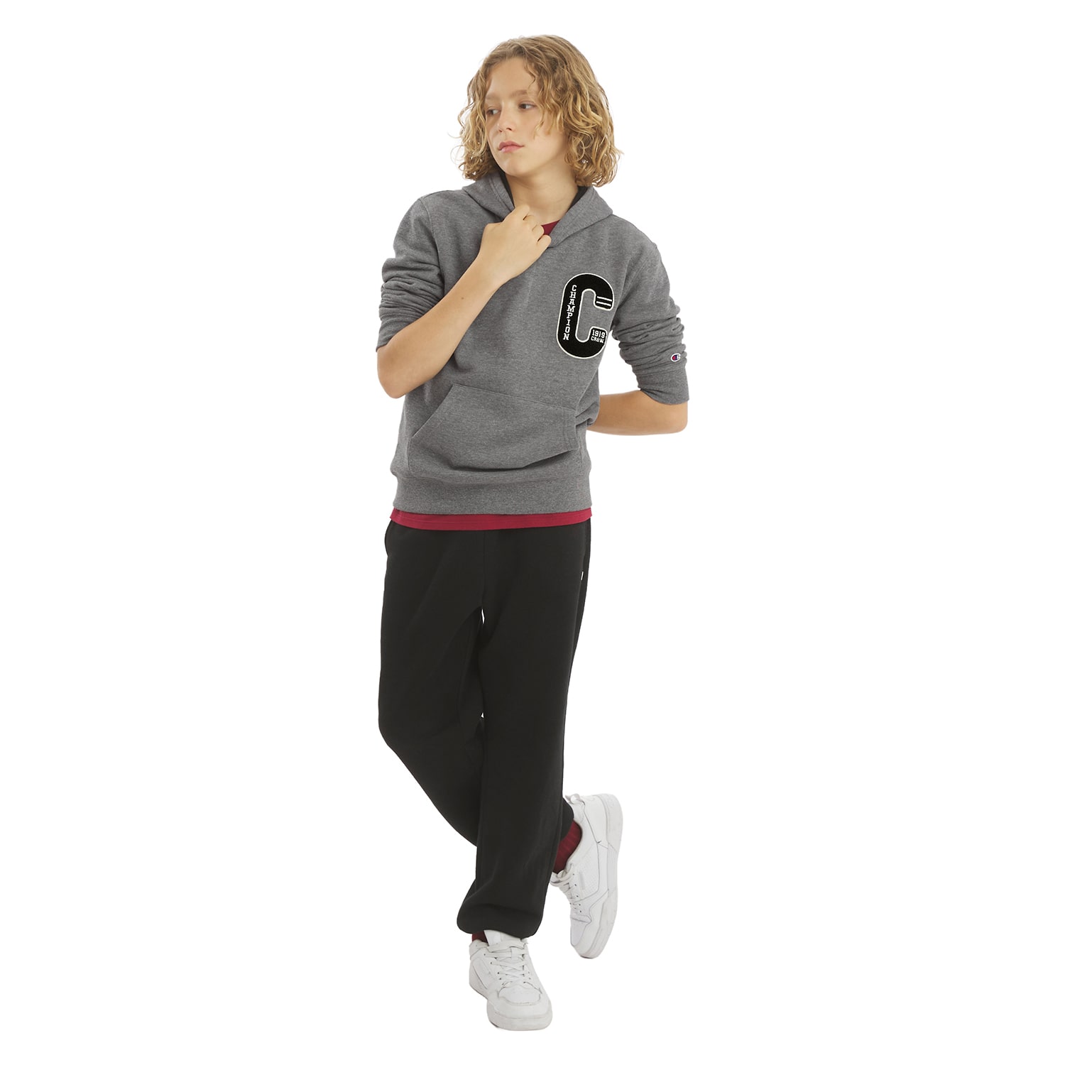 Champion Big Kid Boys Long Sleeve Fleece Active Hoodie
