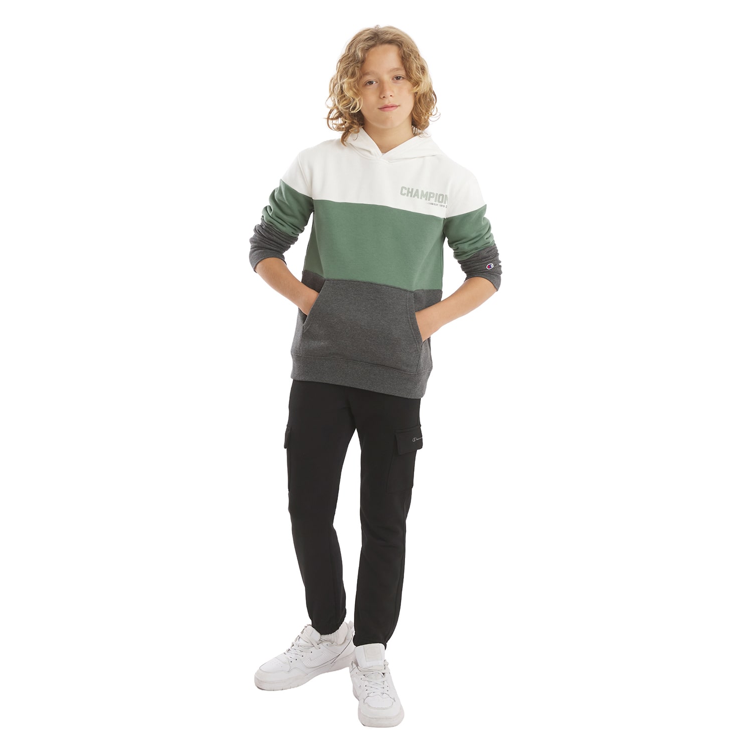 Champion Big Kid Boys Long Sleeve Fleece Active Hoodie