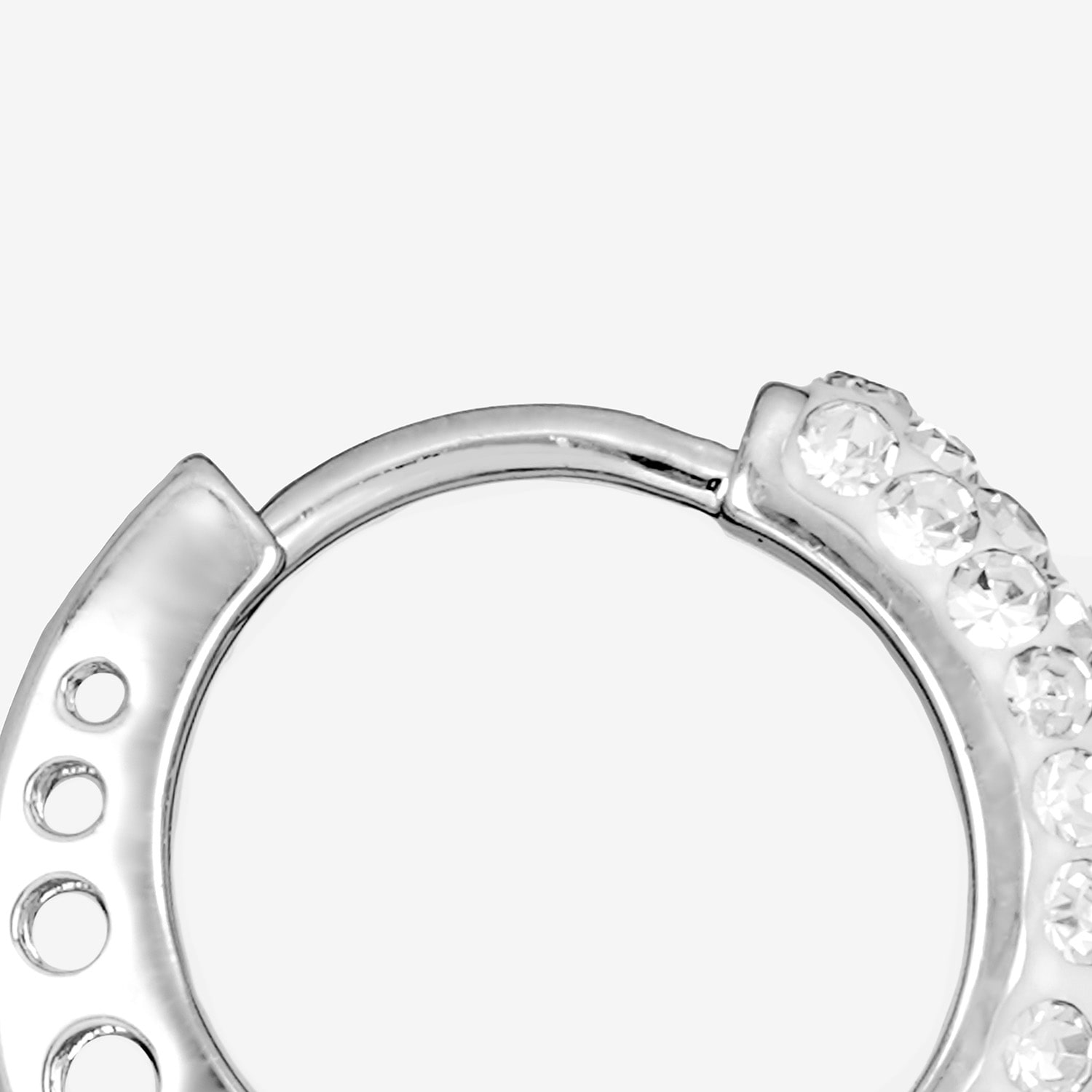 Sparkle Allure Womens Crystal 17.7mm Hoop Earrings