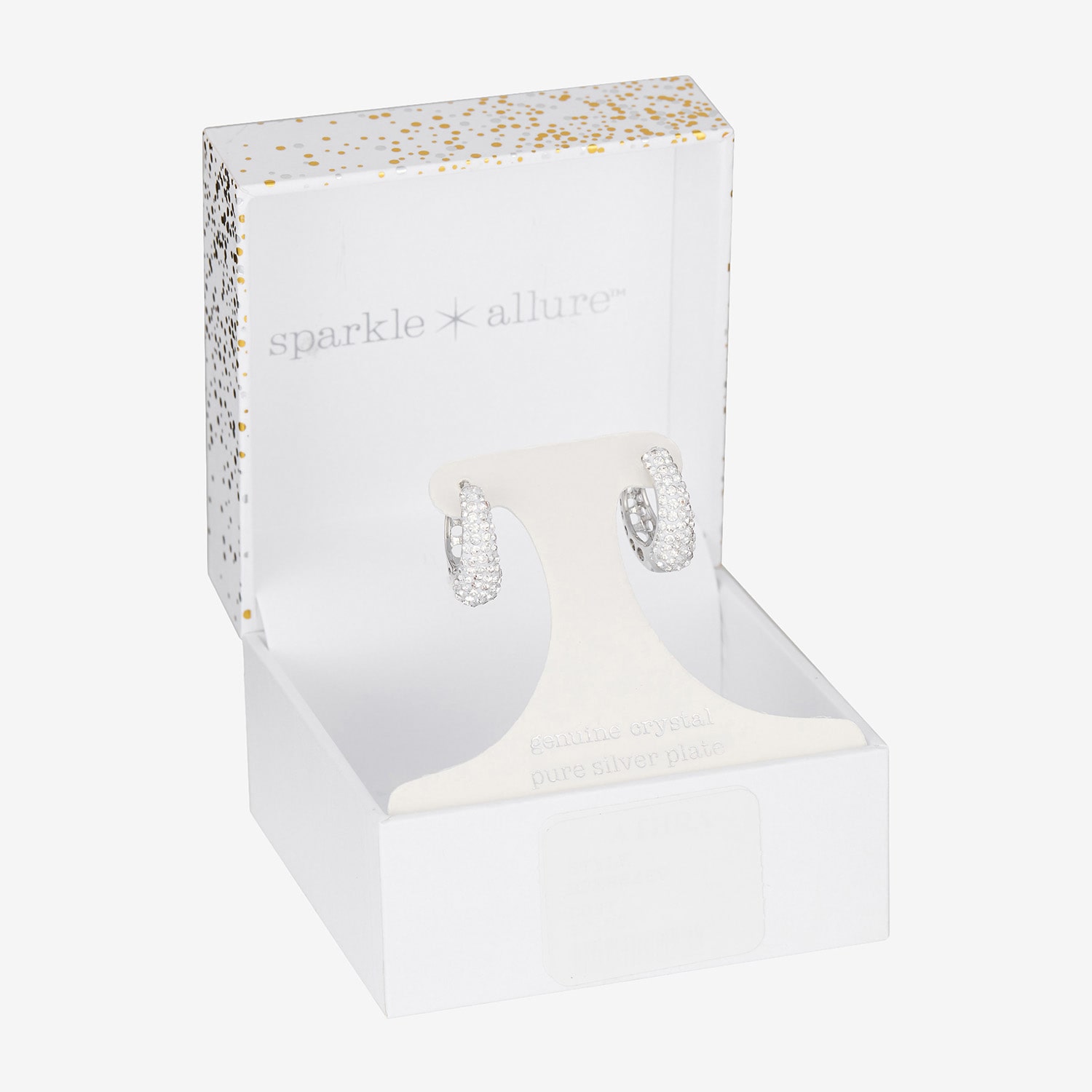 Sparkle Allure Womens Crystal 17.7mm Hoop Earrings