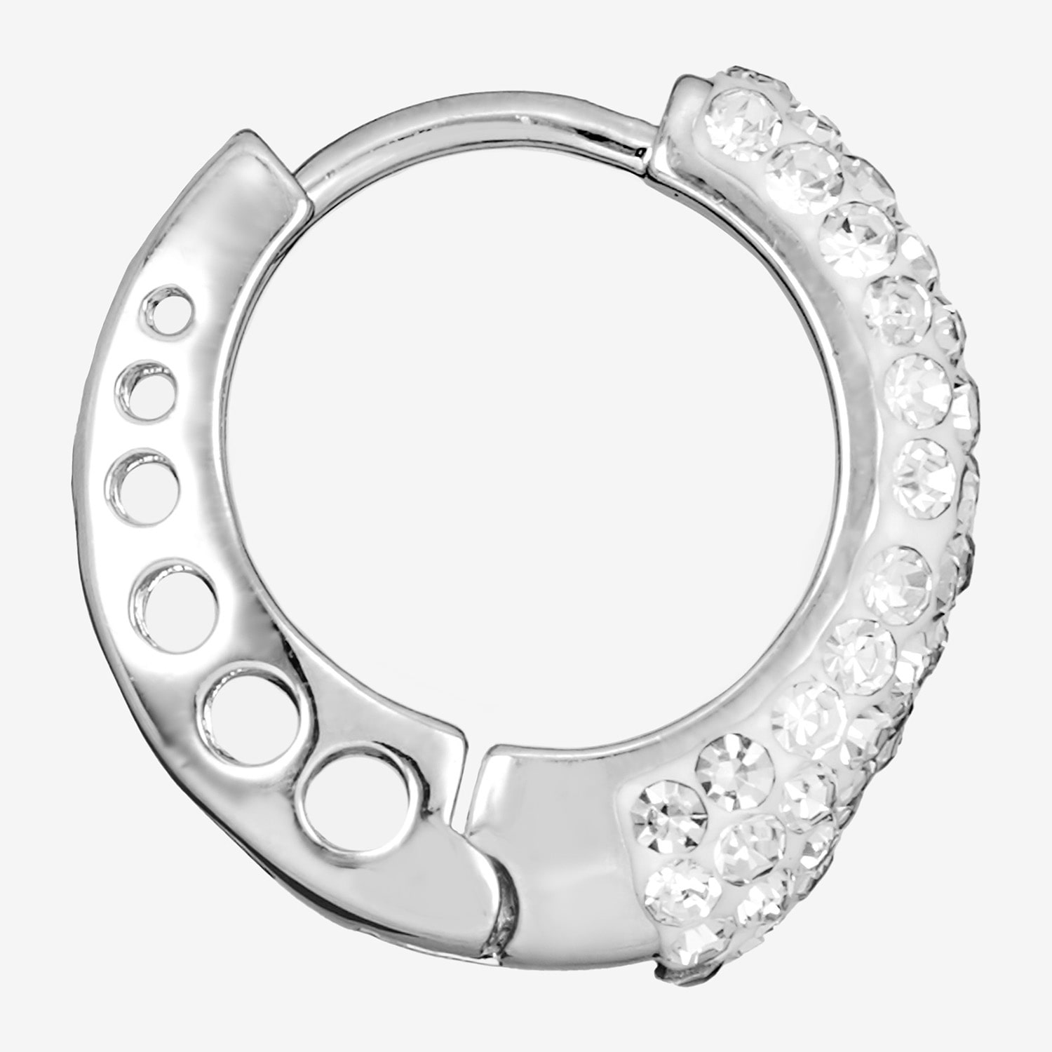 Sparkle Allure Womens Crystal 17.7mm Hoop Earrings