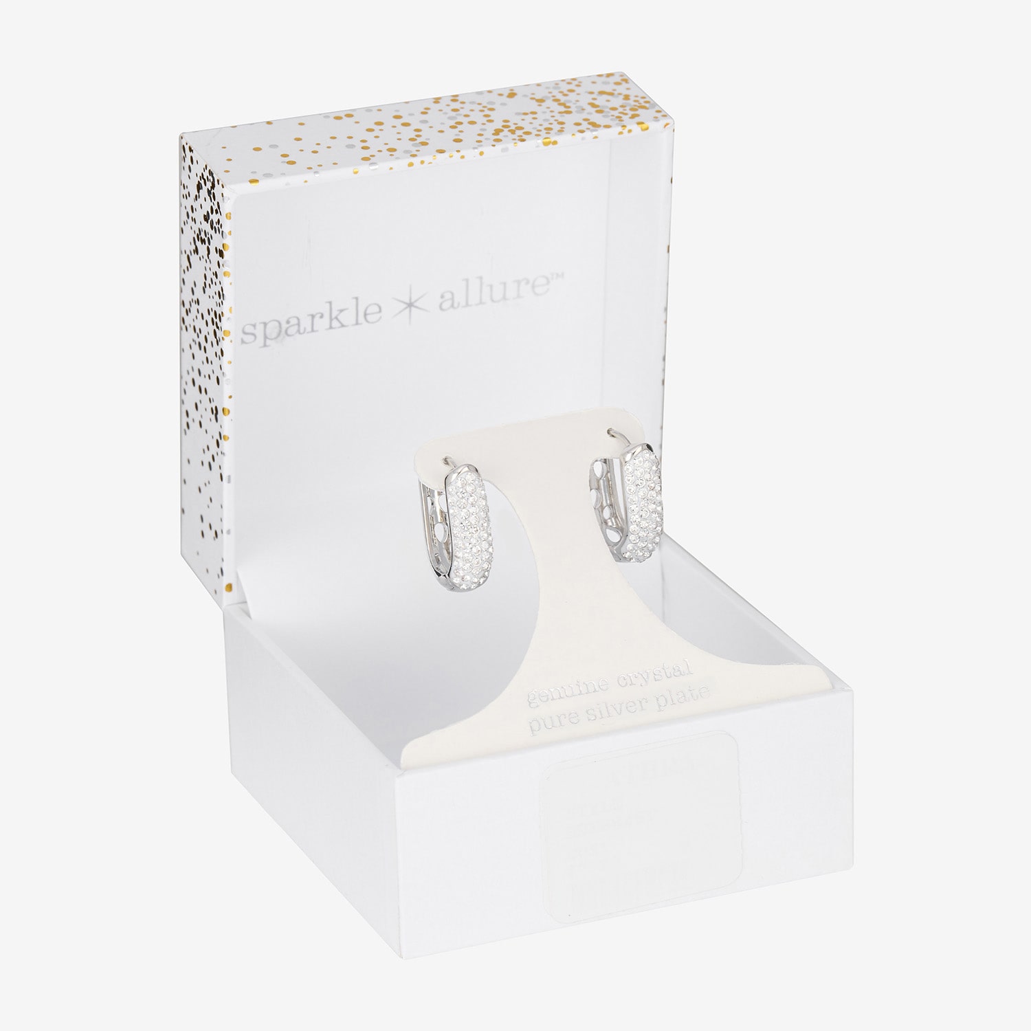 Sparkle Allure Womens Crystal 20mm Hoop Earrings