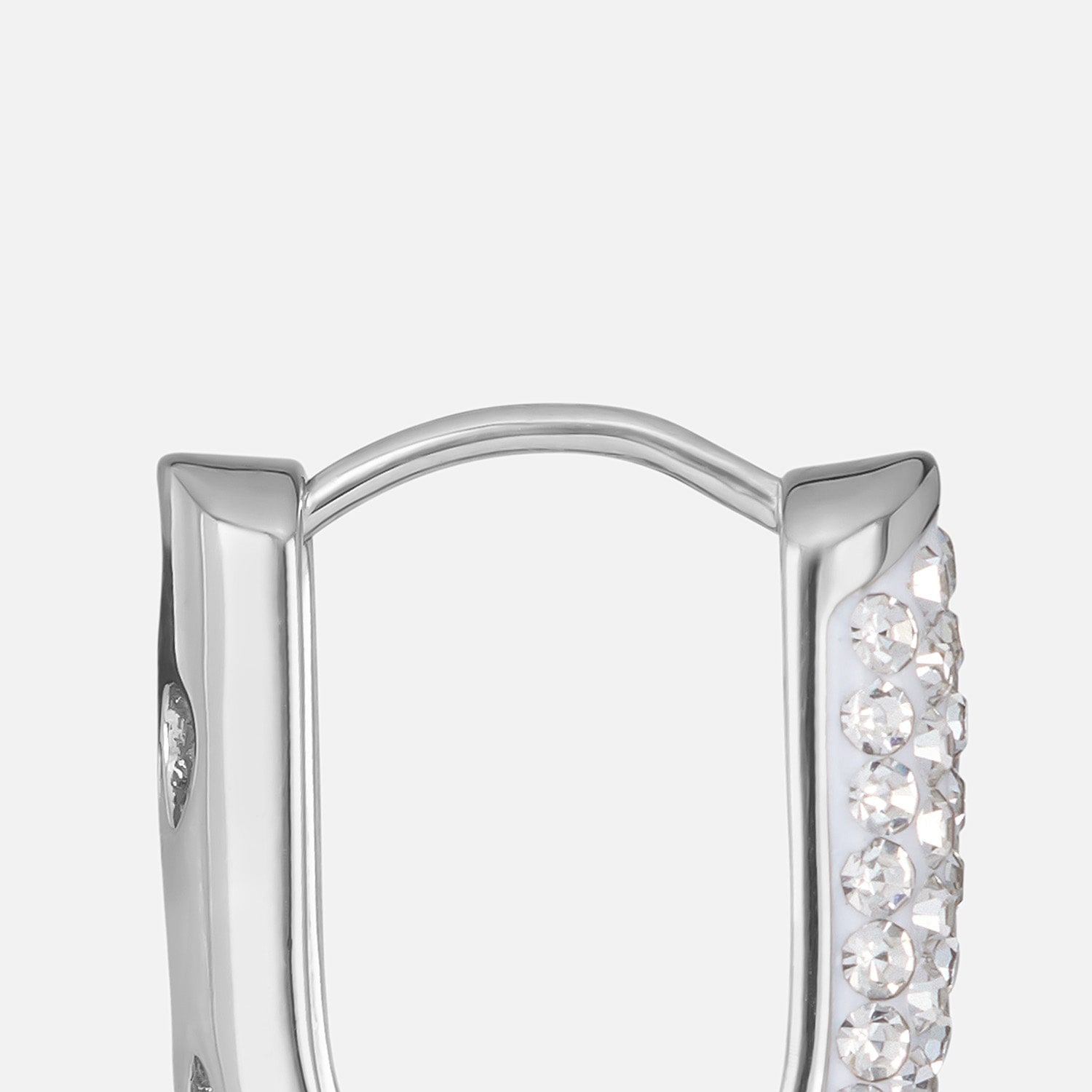 Sparkle Allure Womens Crystal 20mm Hoop Earrings