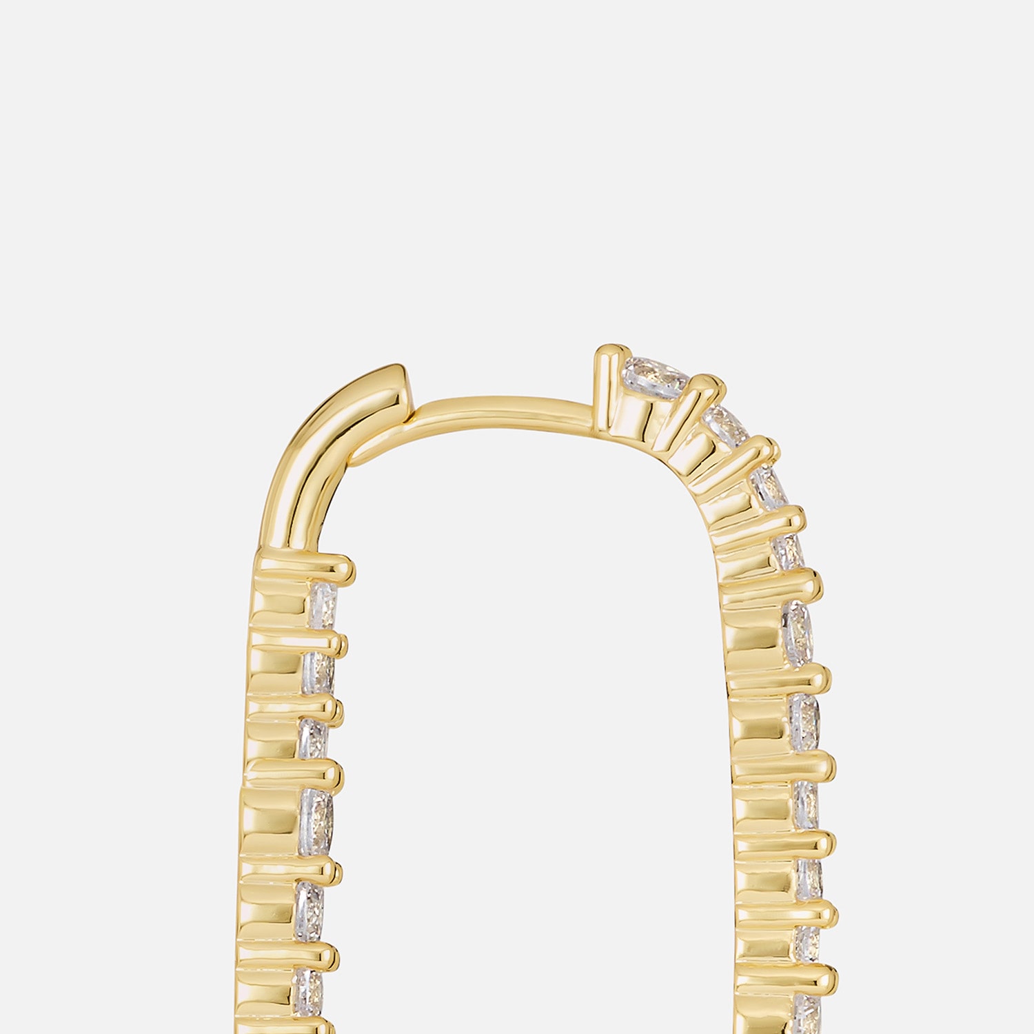 Sparkle Allure Womens Cubic Zirconia 14K Gold Over Brass 39.6mm Hoop Earrings