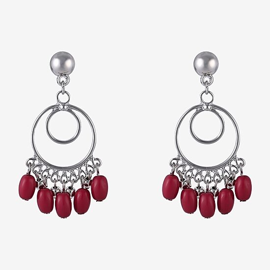 Mixit Womens Round Drop Earrings