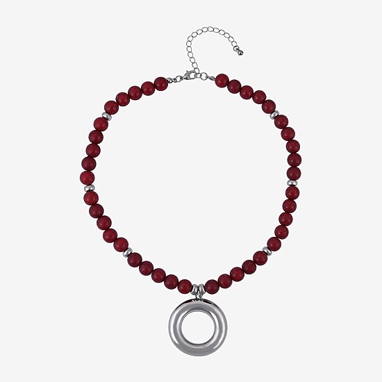 Mixit Womens 18 Inch Beaded Necklace