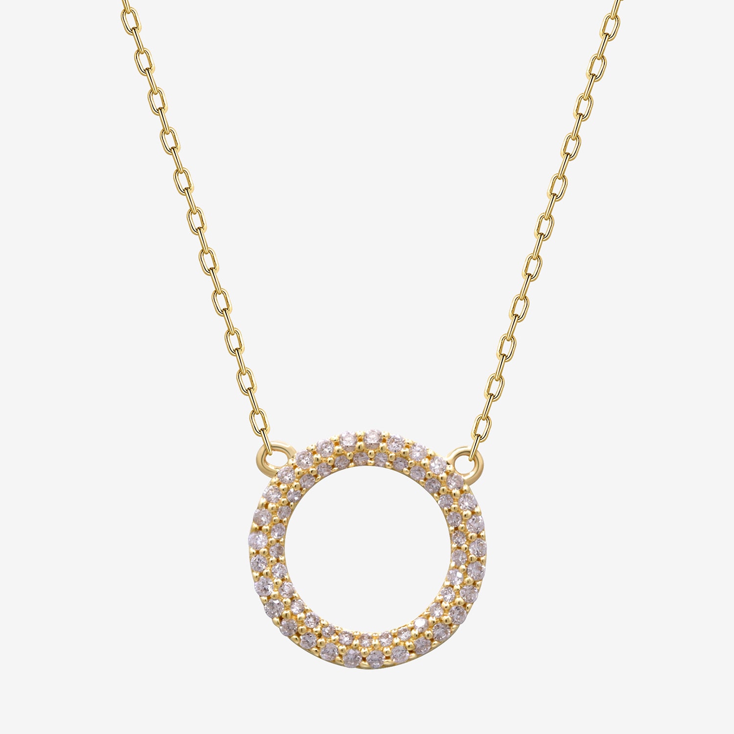 Limited Quantities! Womens 1/5 CT. Natural White Diamond 14K Gold Round 18 Inch Pendant Necklace