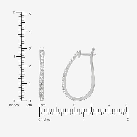 Limited Quantities! Womens 1 CT. T.W. Natural White Diamond 10K Gold 29.8mm Hoop Earrings