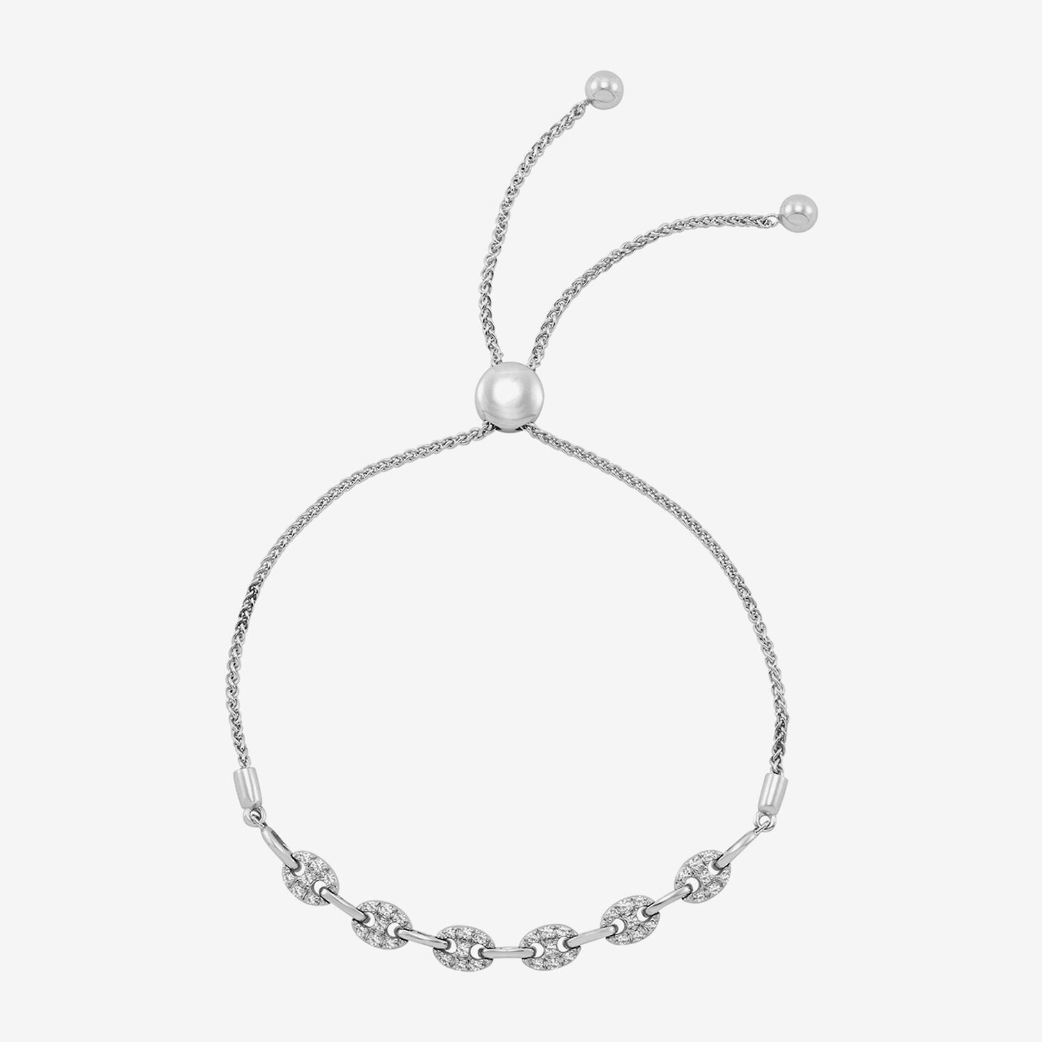Limited Quantities! Womens 1/4 CT. T.W. Natural White Diamond Sterling Silver Bolo Bracelet