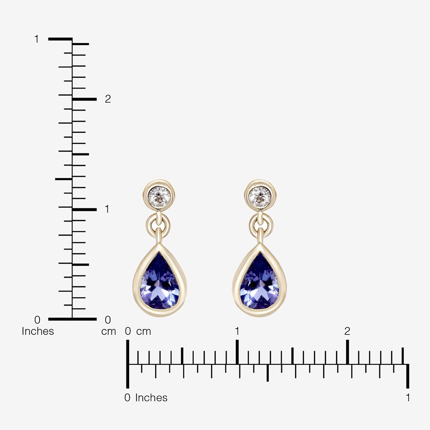 Limited Quantities! Womens Diamond Accent Genuine Blue Tanzanite 10K Gold Drop Earrings