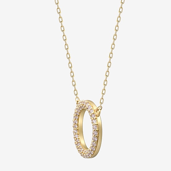 Limited Quantities! Womens 1/5 CT. Natural White Diamond 14K Gold Round 18 Inch Pendant Necklace