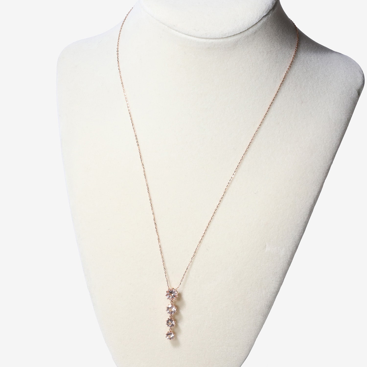 Limited Quantities! Womens Genuine Pink Morganite 10K Gold 18 Inch Pendant Necklace