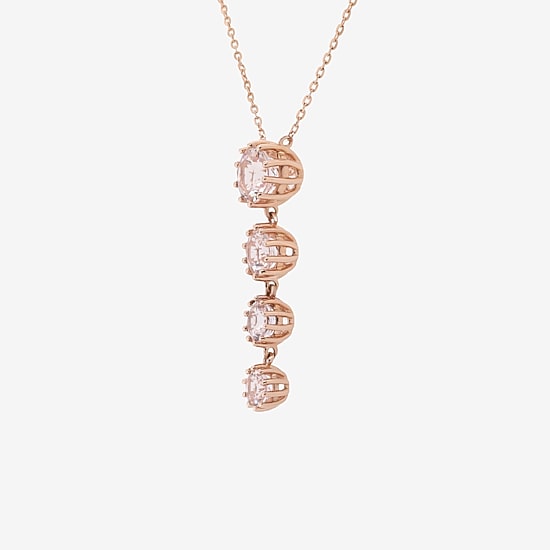 Limited Quantities! Womens Genuine Pink Morganite 10K Gold 18 Inch Pendant Necklace