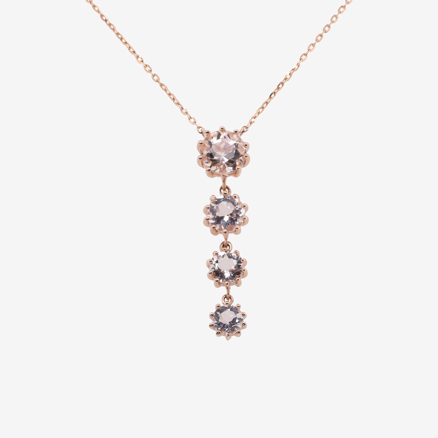 Limited Quantities! Womens Genuine Pink Morganite 10K Gold 18 Inch Pendant Necklace