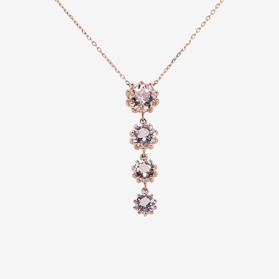 Limited Quantities! Womens Genuine Pink Morganite 10K Gold 18 Inch Pendant Necklace