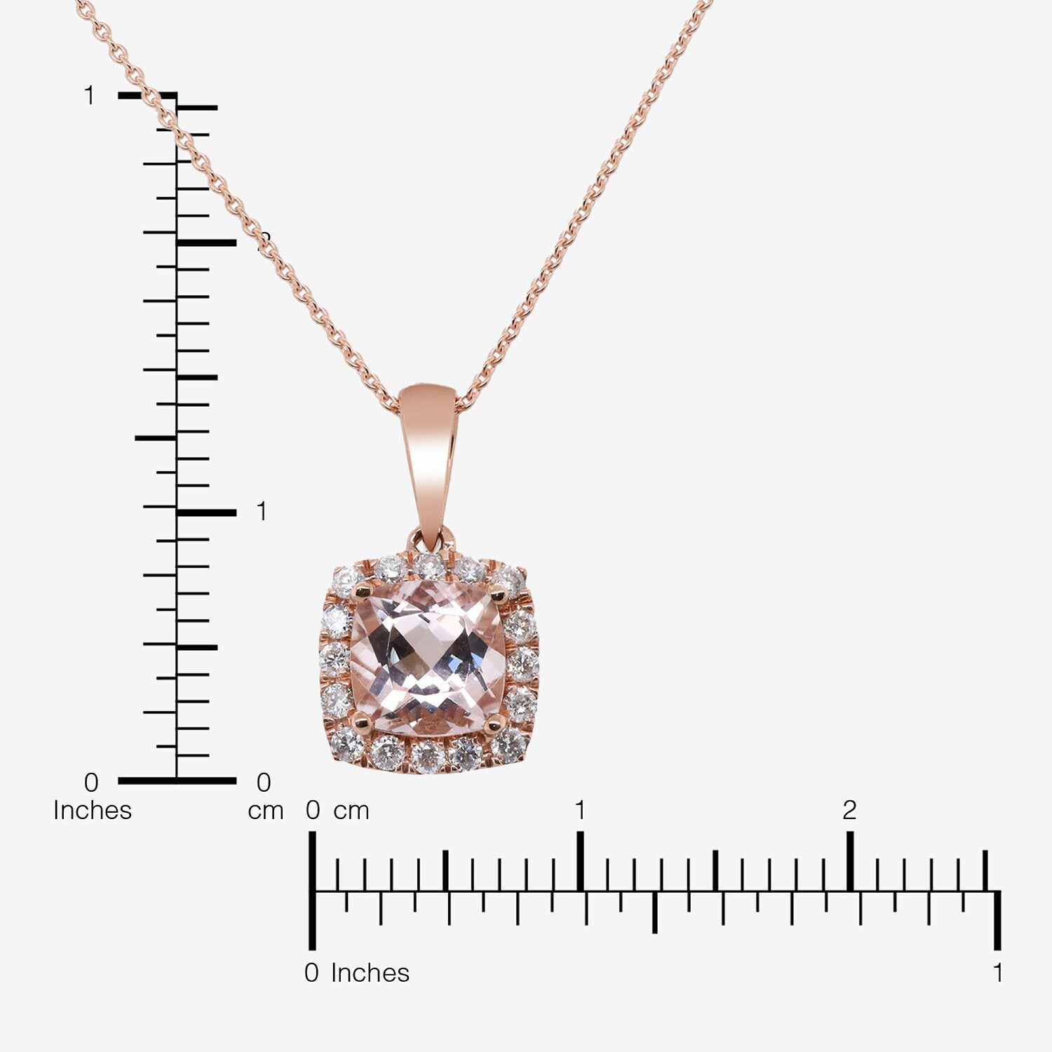 Limited Quantities! Womens 1/6 CT. T.W. Genuine Pink Morganite 10K Gold Cushion 18 Inch Pendant Necklace