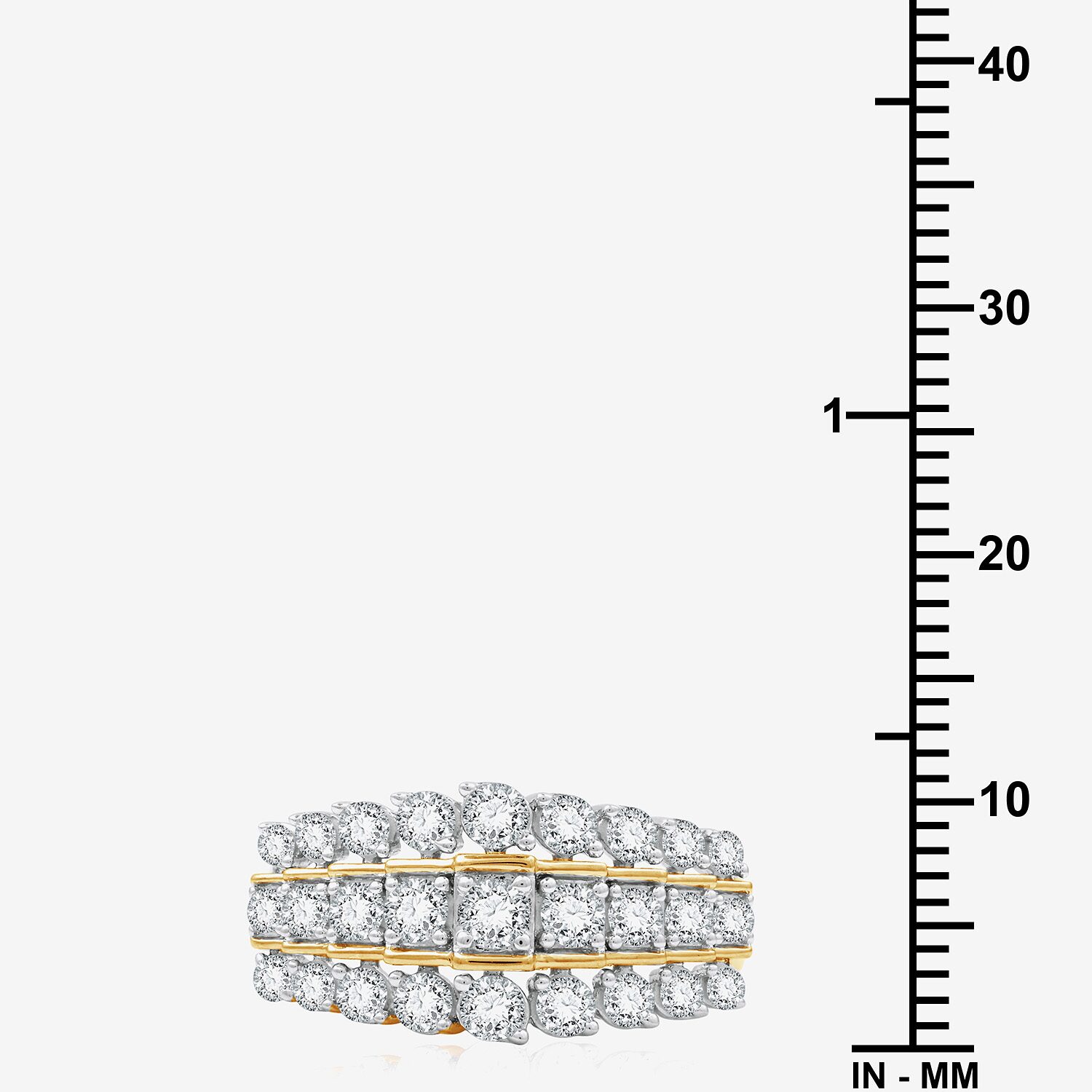 (F / Si1-Si2) Womens 1 CT. T.W. Lab Grown White Diamond 10K Gold Cluster Cocktail Ring