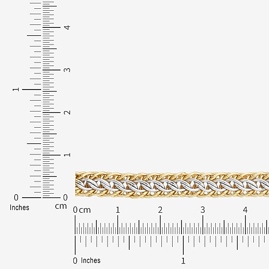 Bonded Brilliance Womens 14K Gold Bonded With Sterling Silver 7.25 Inch Hollow Link Chain Bracelet
