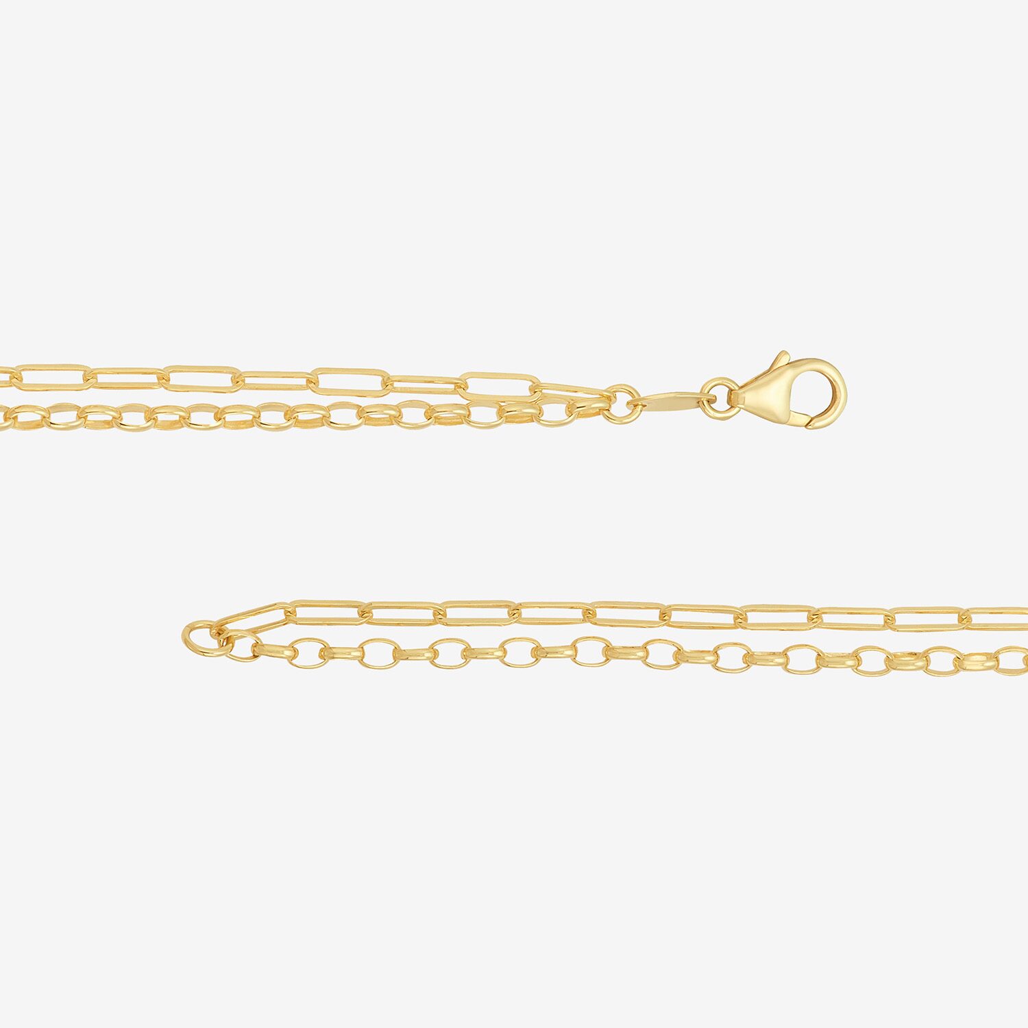 Bonded Brilliance Womens 14K Gold Bonded With Sterling Silver 7.25 Inch Solid Chain Bracelet