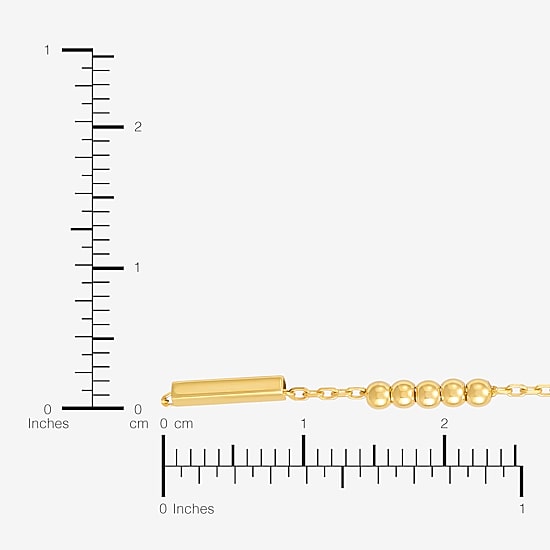 Bonded Brilliance Womens 14K Gold Bonded With Sterling Silver 7.5 Inch Solid Link Chain Bracelet