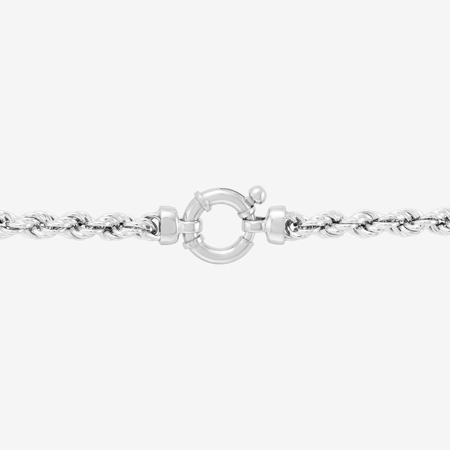 Made in Italy Unisex Adult Sterling Silver Inch Rope Chain Necklace
